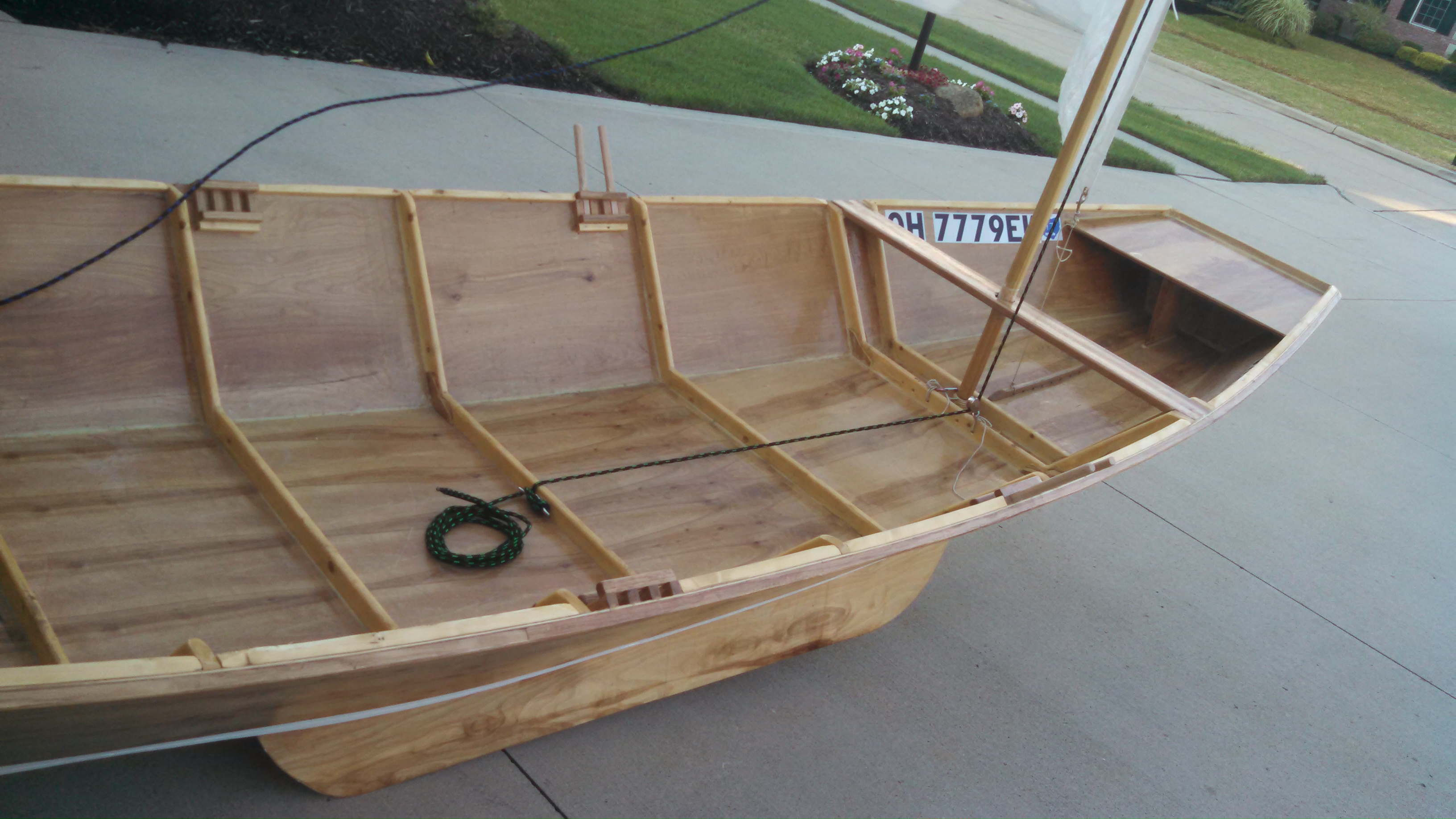 wooden pram boat